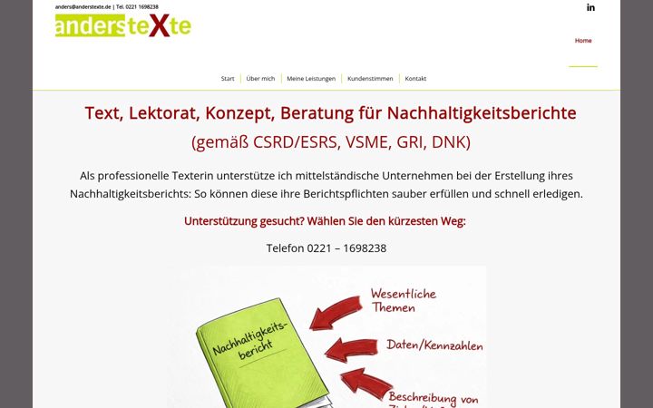 Zrzut ekranu anderstexte.de
