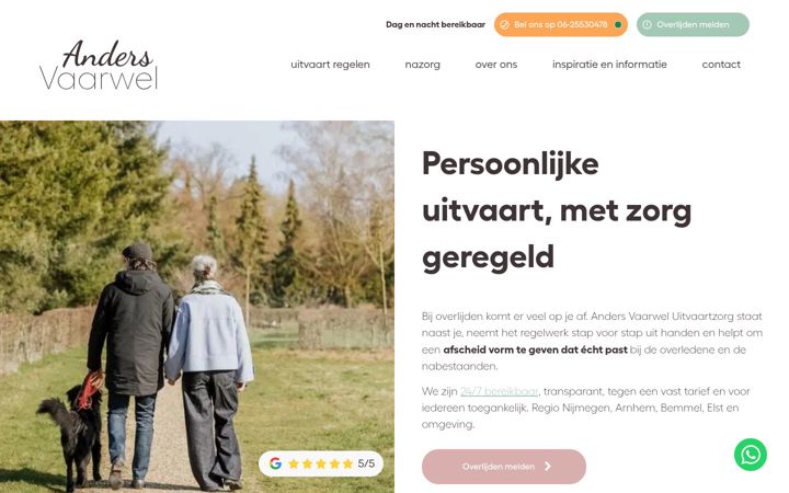 Screenshot of andersvaarwel.nl