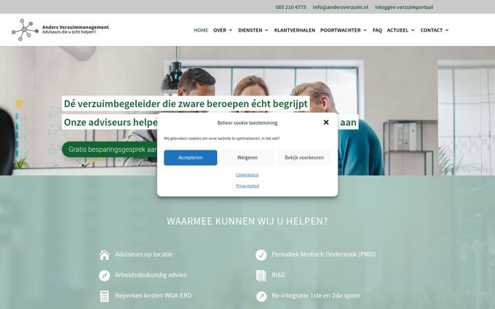 Screenshot di andersverzuim.nl