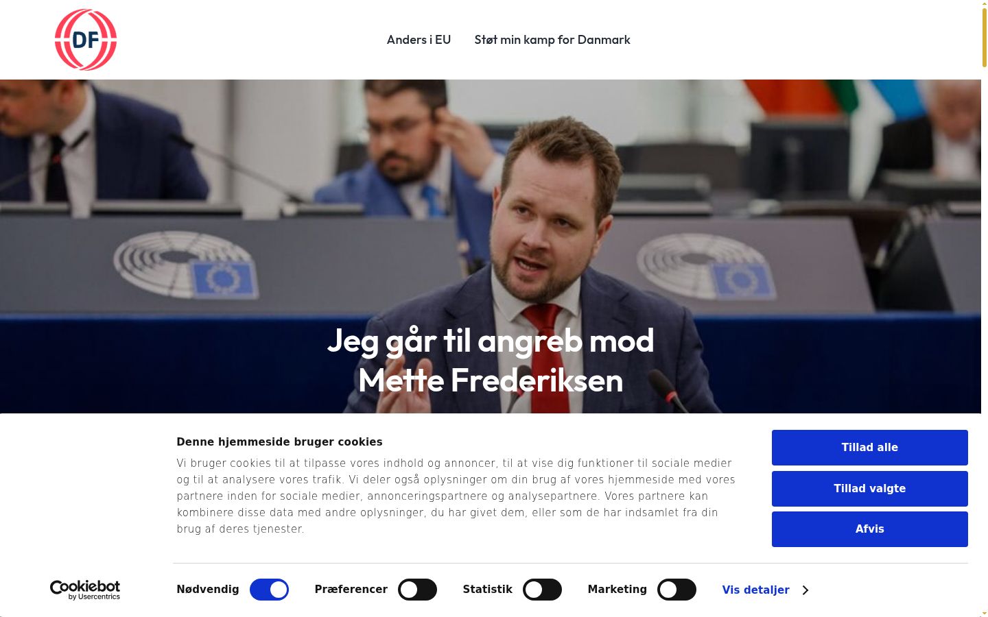 Screenshot tal-banner tal-kunsens muri qabel kwalunkwe interazzjoni
