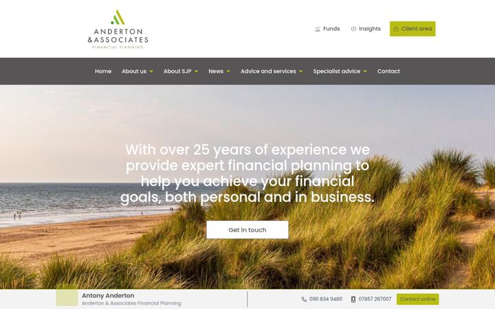 Captura de pantalla de andertonfinancialplanning.co.uk