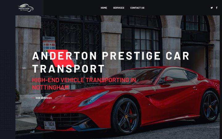 Captura de pantalla de andertonprestigecartransport.co.uk