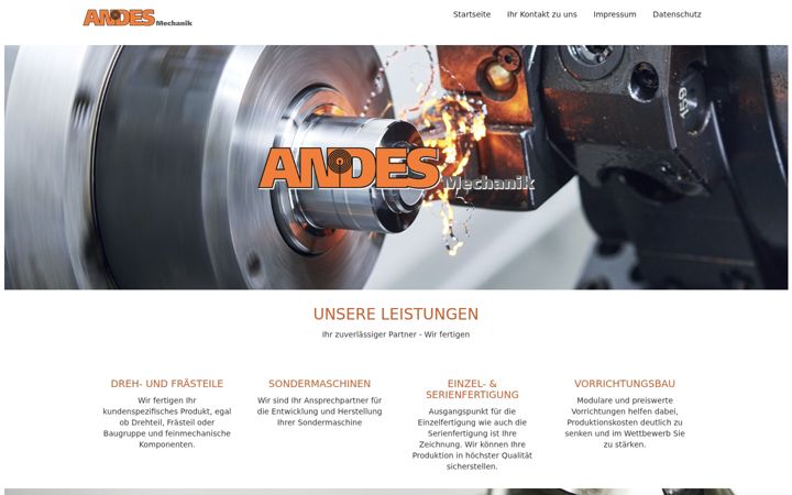 Screenshot of andes-mechanik.de