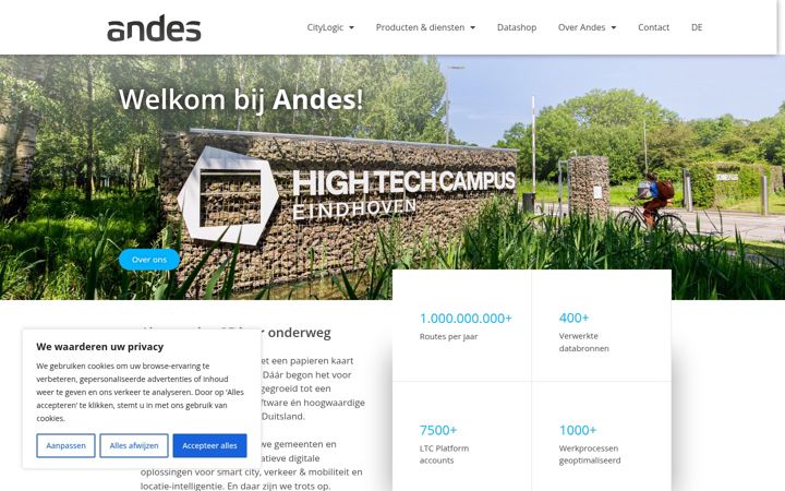 Screenshot of andes.nl