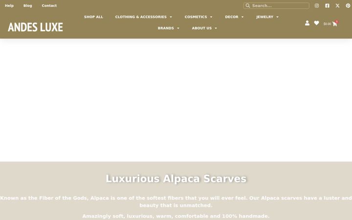 Screenshot of andesluxe.com