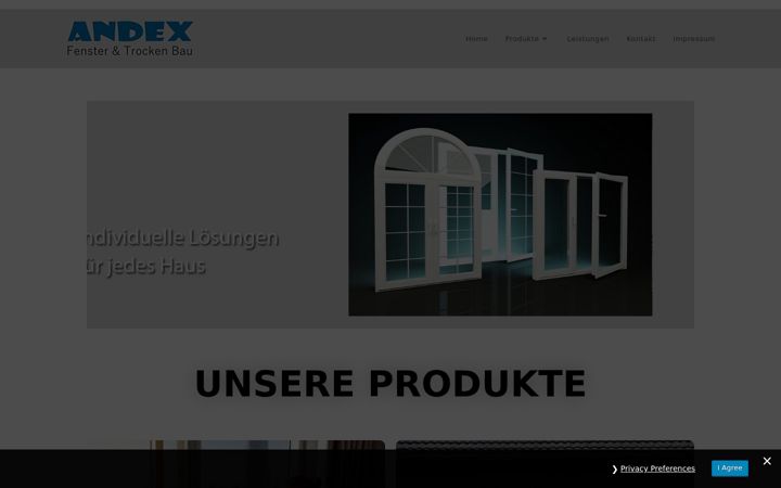 Screenshot of andex-fensterbau.de