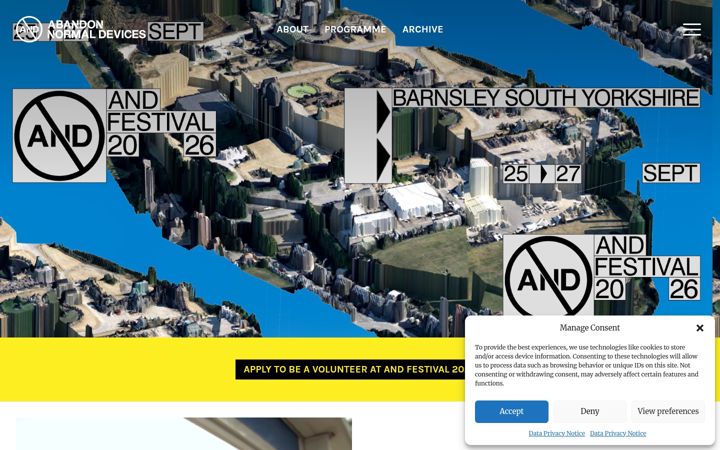 Screenshot of andfestival.org.uk