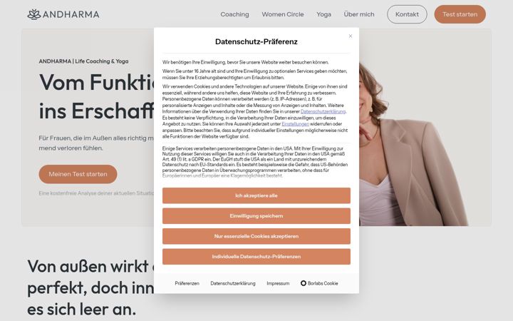 Screenshot of andharma.com