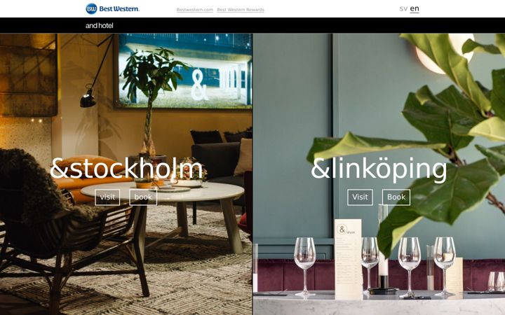 Екранна снимка на andhotel.se