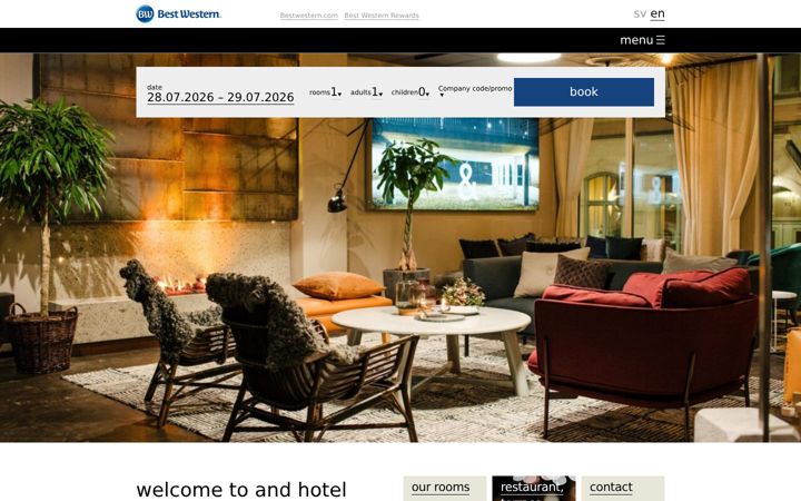 Zrzut ekranu andhotelstockholm.se