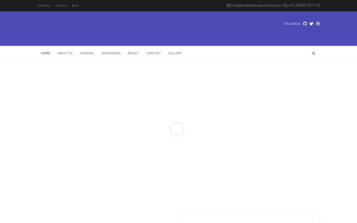 Screenshot of andhrakesariuniversity.in