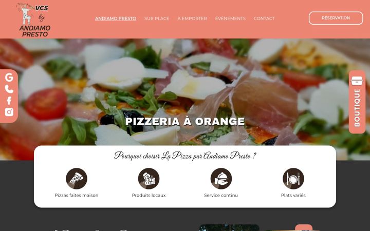 Screenshot of andiamo-presto-pizzeria.fr
