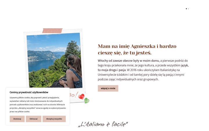 Posnetek zaslona andiamoszkola.pl