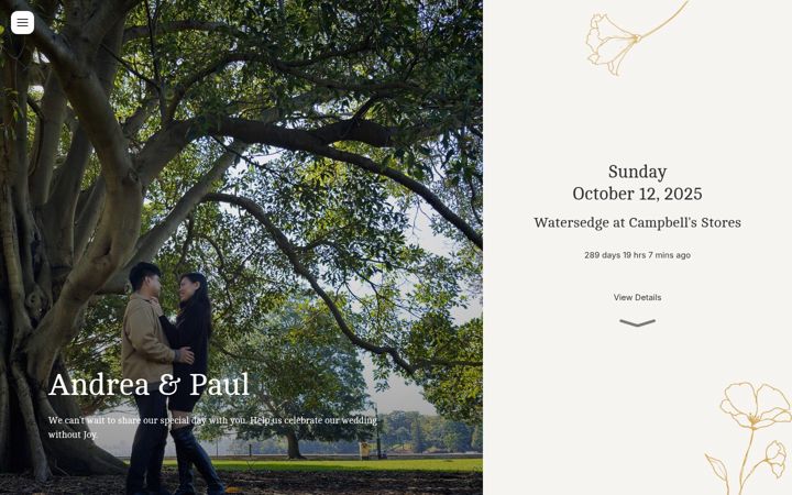 Screenshot of andieandpaul.com