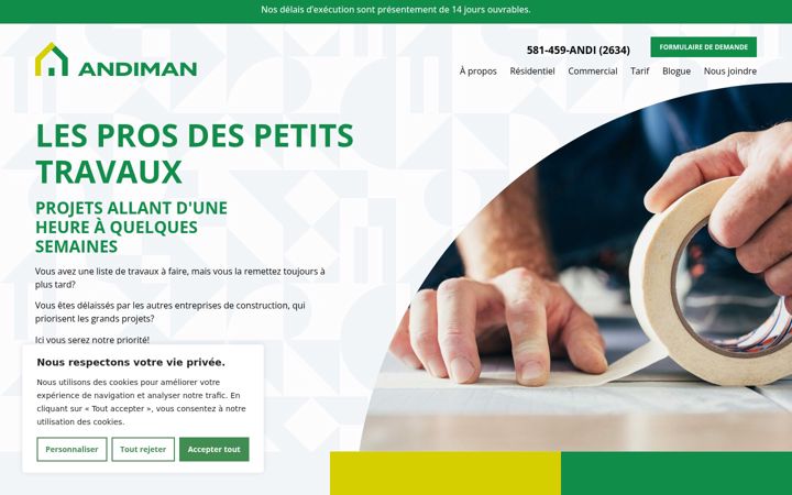 Screenshot of andiman.ca