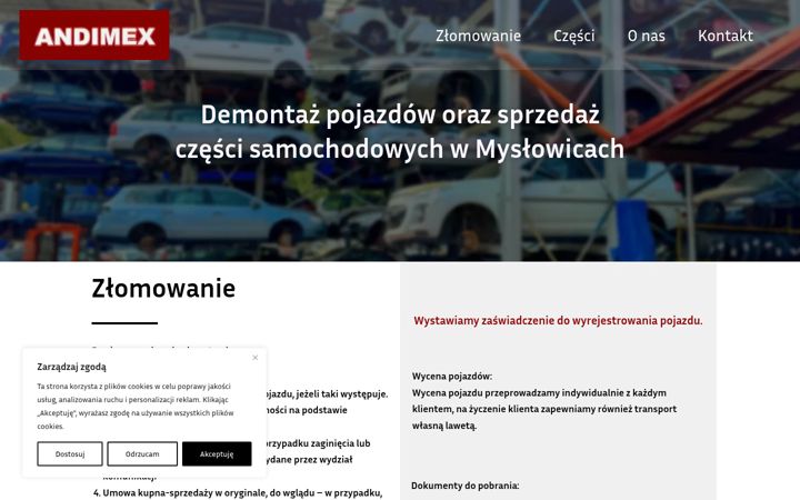 Screenshot of andimex.pl