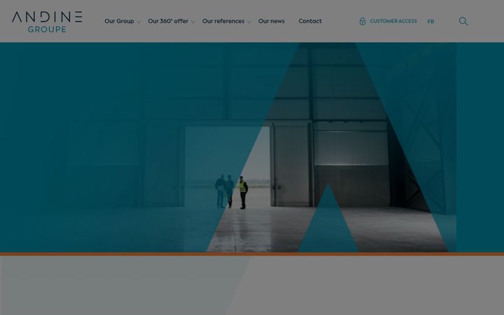 Screenshot of andine-groupe.com