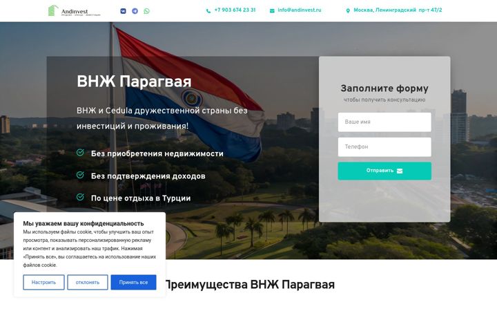 Screenshot of andinvest.ru