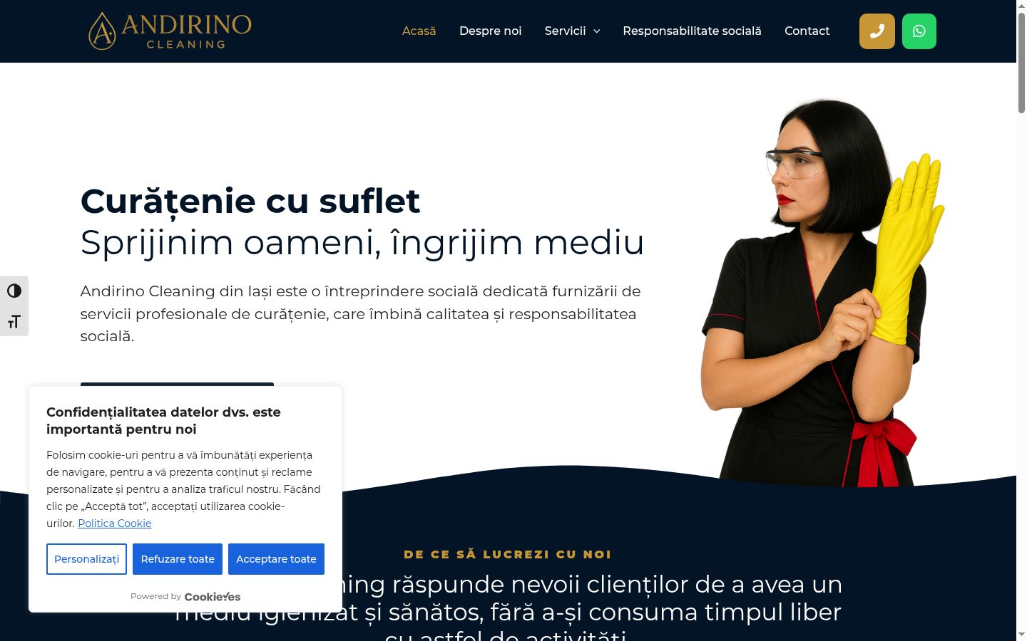 Screenshot of the consent banner shown before any interaction