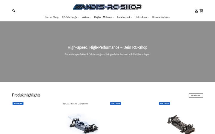Screenshot of andis-rc-shop.de