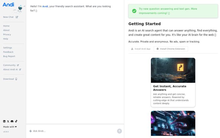 Screenshot of andisearch.com