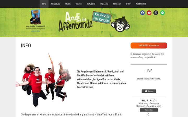 Skärmbild av andiunddieaffenbande.de