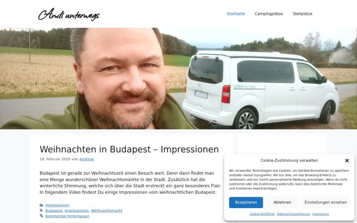 Screenshot of andiunterwegs.de