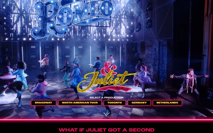Screenshot of andjulietthemusical.com