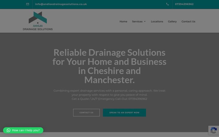 Captura de pantalla de andleedrainagesolutions.co.uk