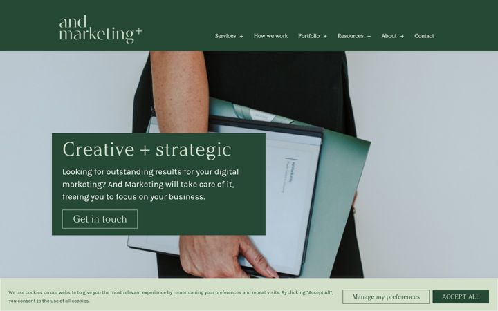 Captura de pantalla de andmarketing.co.uk
