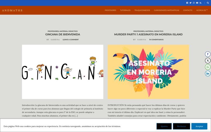 Screenshot of andmaths.com