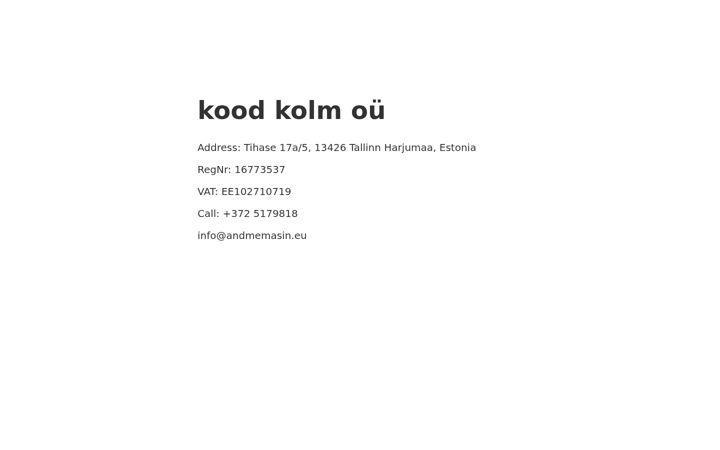 Screenshot of andmemasin.eu