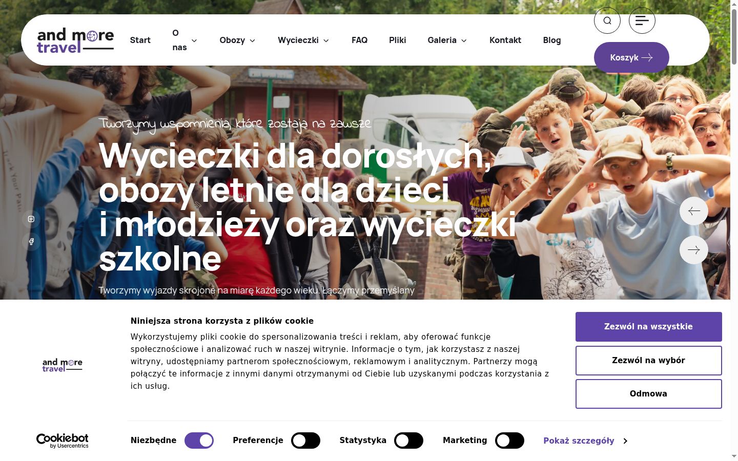Posnetek zaslona pasice za privolitev, prikazane pred kakršno koli interakcijo