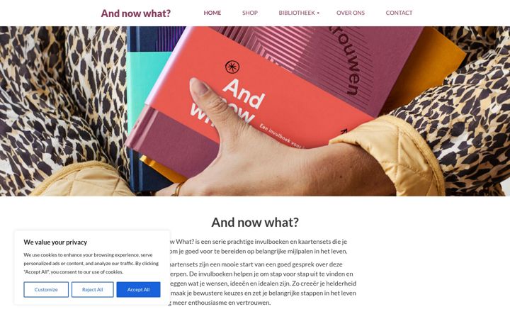 Screenshot of andnowwhat.nl