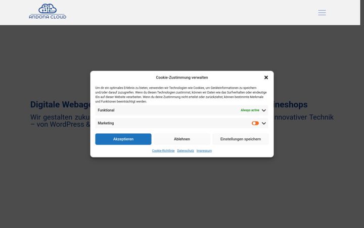 Screenshot of andona-cloud.de
