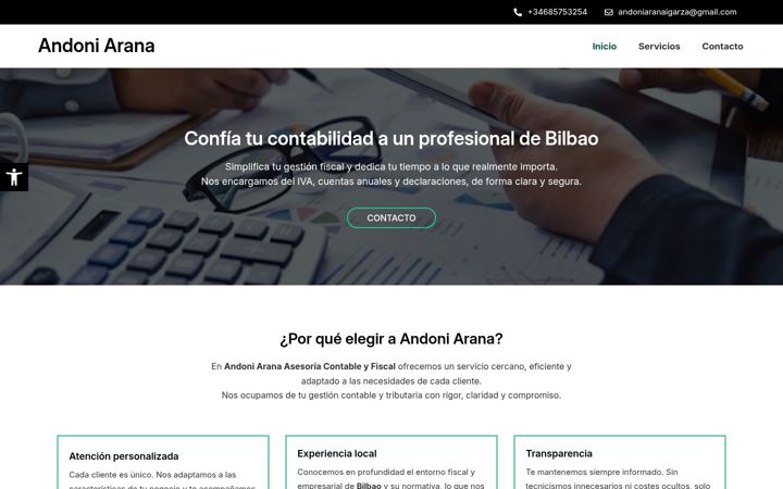 Screenshot of andoniaranaigarza.com
