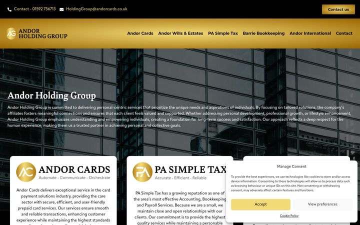 Screenshot of andorgroup.co.uk