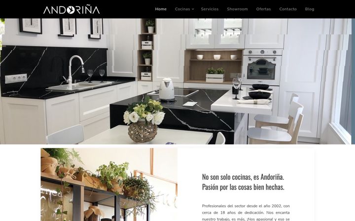 Screenshot of andorinacocinas.com