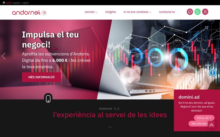 Screenshot of andornet.ad