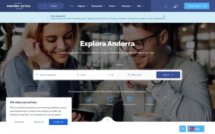 Screenshot of andorraactiva.net