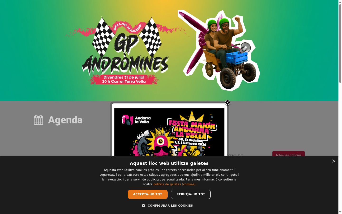Screenshot of the consent banner shown before any interaction