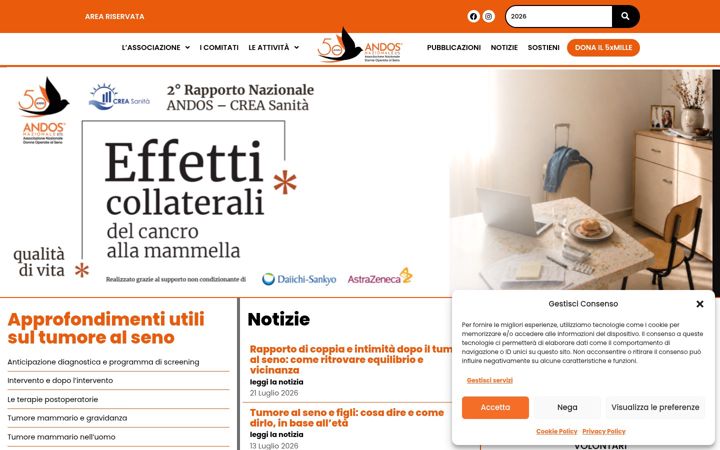 Screenshot of andosonlusnazionale.it
