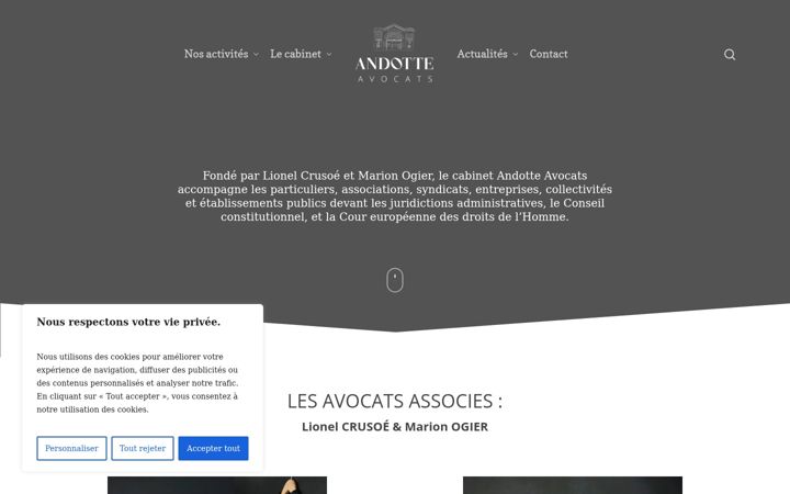 Skärmbild av andotteavocats.fr