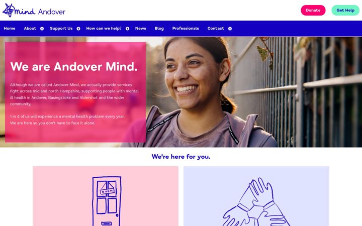 Screenshot of andovermind.org.uk