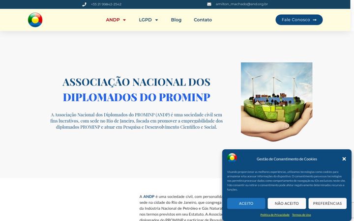 Screenshot of andp.org.br