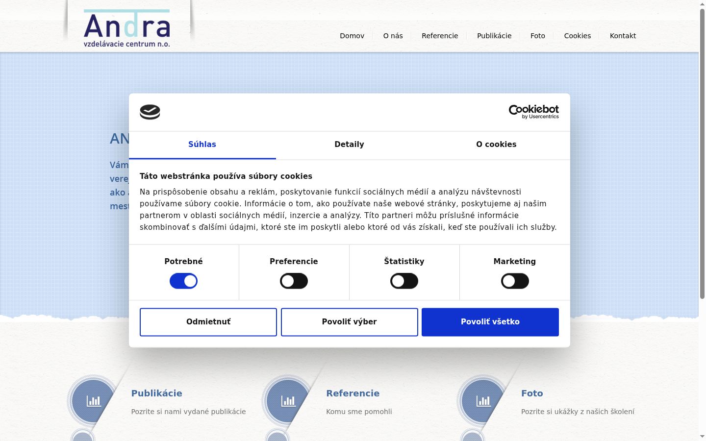 Screenshot tal-banner tal-kunsens muri qabel kwalunkwe interazzjoni