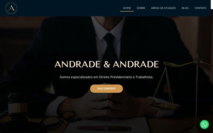 Captura de ecrã de andradeandradeadvogados.com.br