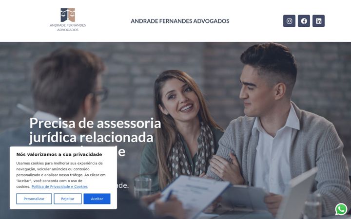 Ekraanipilt saidist andradefernandesadvogados.com.br