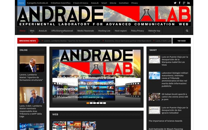 Screenshot von andradelab.it