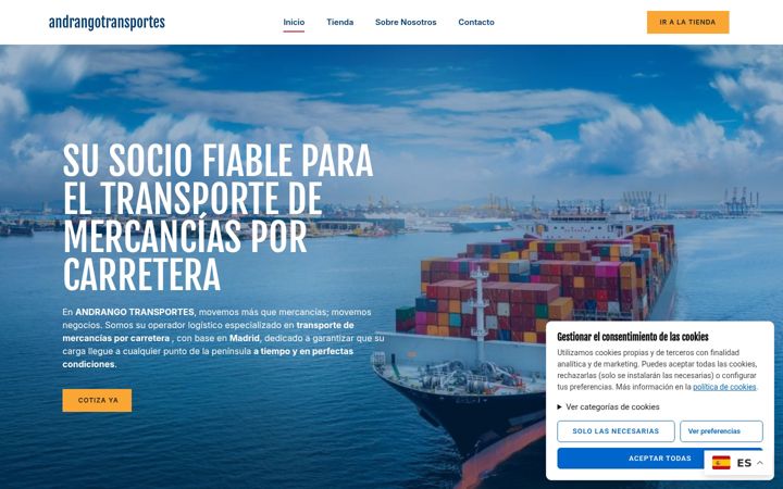 Screenshot of andrangotransportes.com